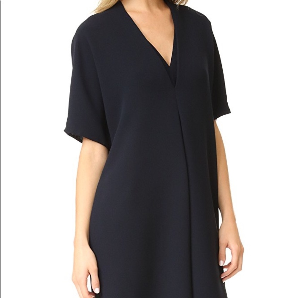 Vince Crepe Double V Dress - Picture 3 of 6